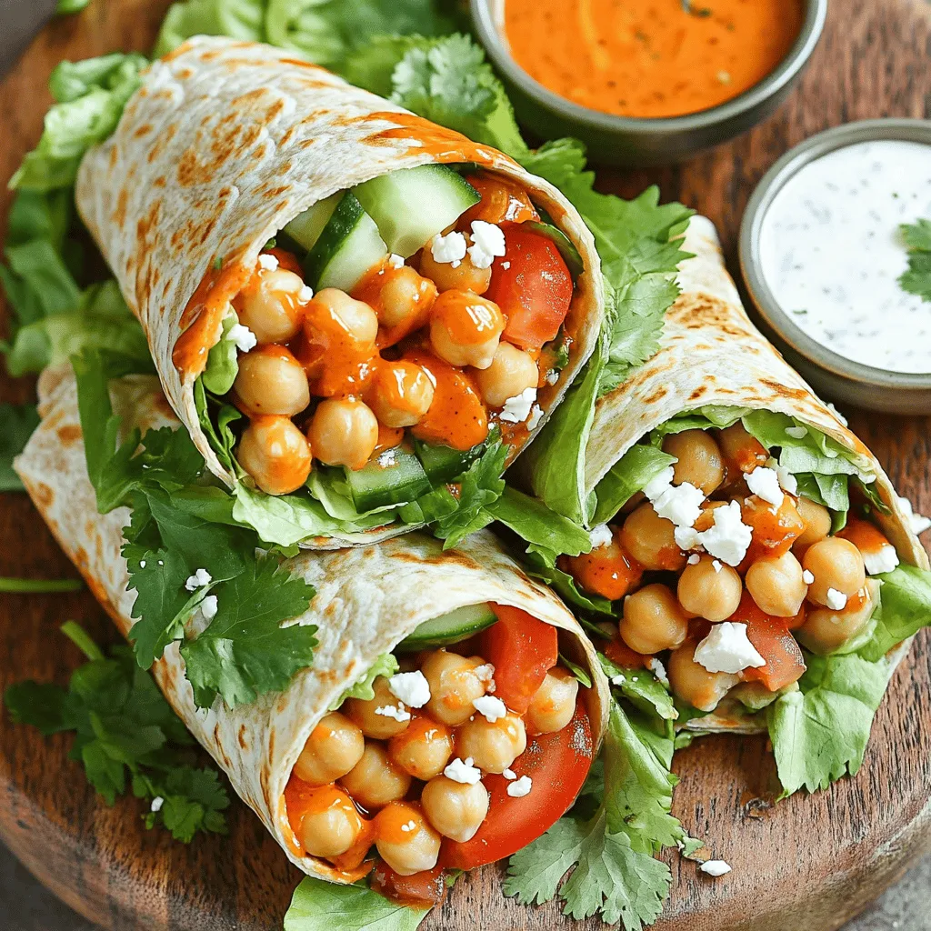Buffalo Ranch Chickpea Wraps Flavorful and Easy Meal