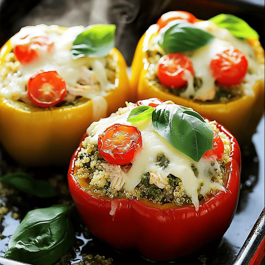 Pesto Chicken Stuffed Peppers Flavorful Dinner Idea