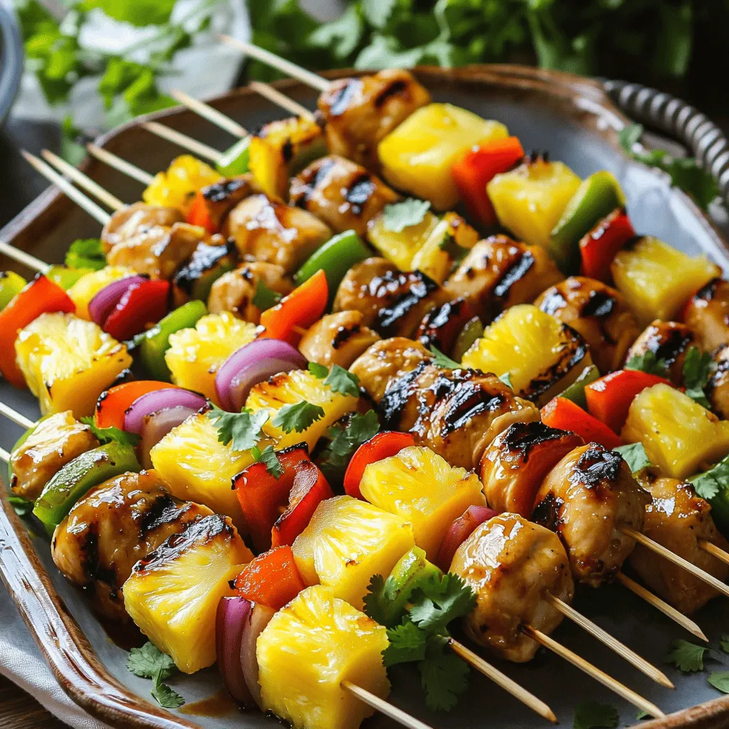 Grilled Pineapple Chicken Skewers Juicy and Flavorful