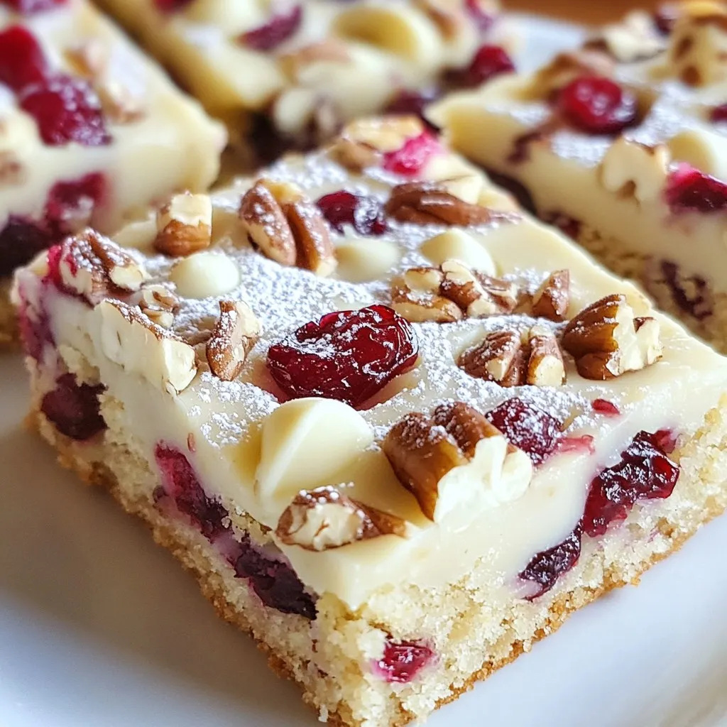 Cranberry Bliss Cookie Bars Easy and Delicious Treat