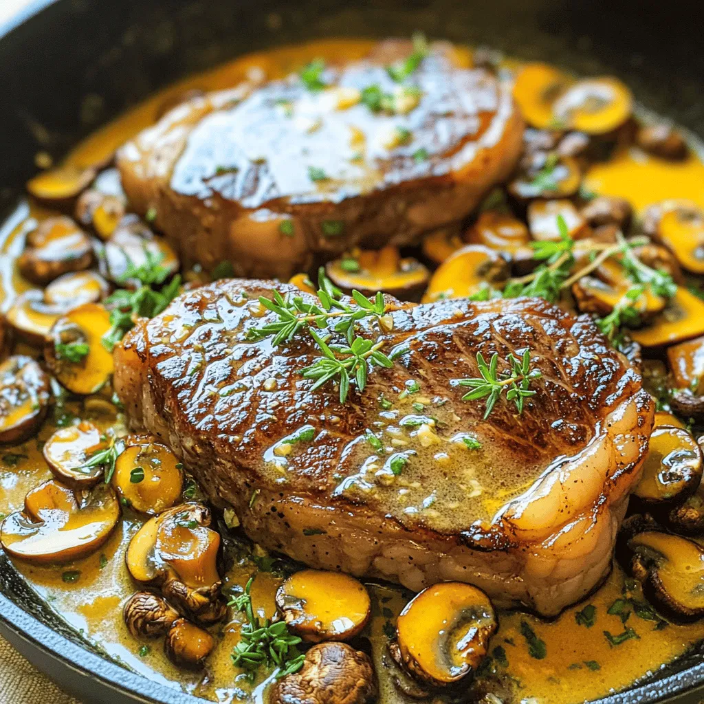 Garlic Butter Mushroom Steak Skillet Flavorful Delight
