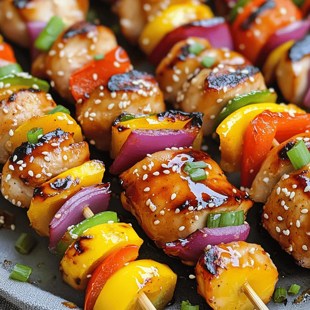 Honey Sriracha Chicken Skewers Flavorful Grilling Delight