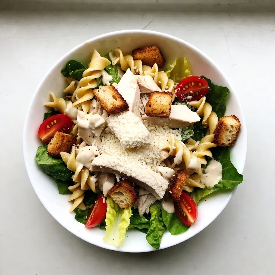 Classic Chicken Caesar Pasta Salad Easy and Tasty Dish
