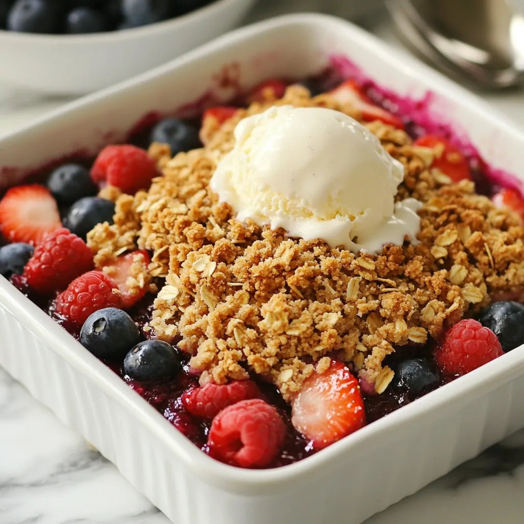 Triple Berry Crisp Delightful and Easy Dessert Recipe