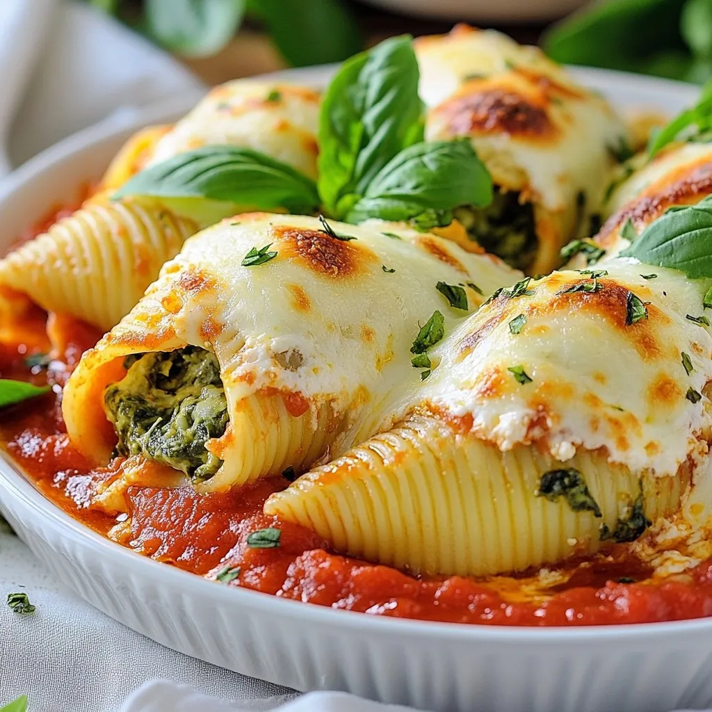 Cheesy Spinach Stuffed Shells Flavorful and Easy Dish