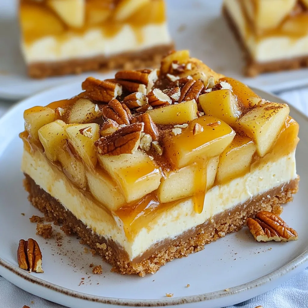 Caramel Apple Cheesecake Bars Irresistible and Easy