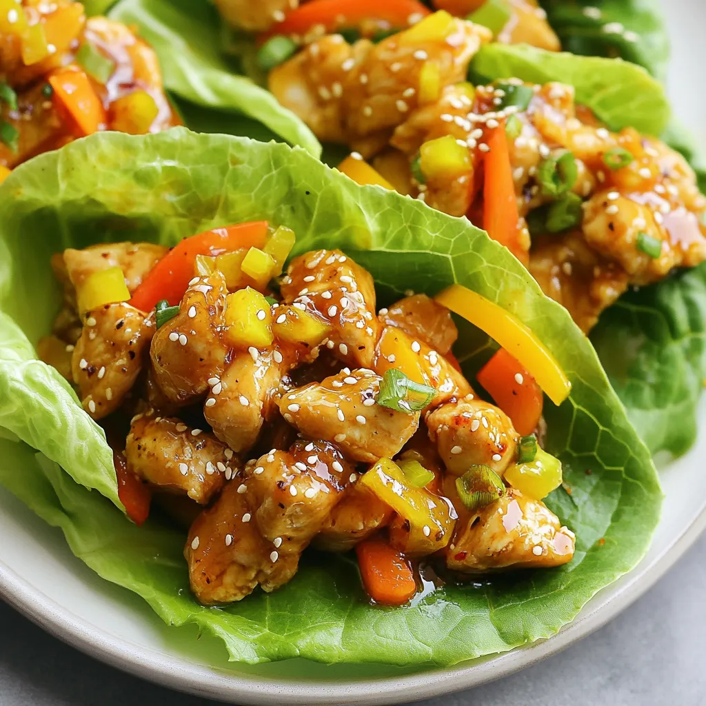 Teriyaki Chicken Lettuce Wraps Flavorful Healthy Dish
