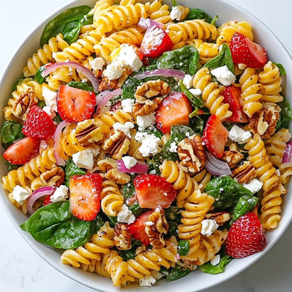 Strawberry Spinach Pasta Salad Fresh and Flavorful Dish