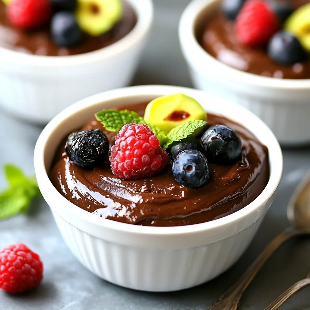 Dark Chocolate Avocado Mousse Rich and Creamy Dessert