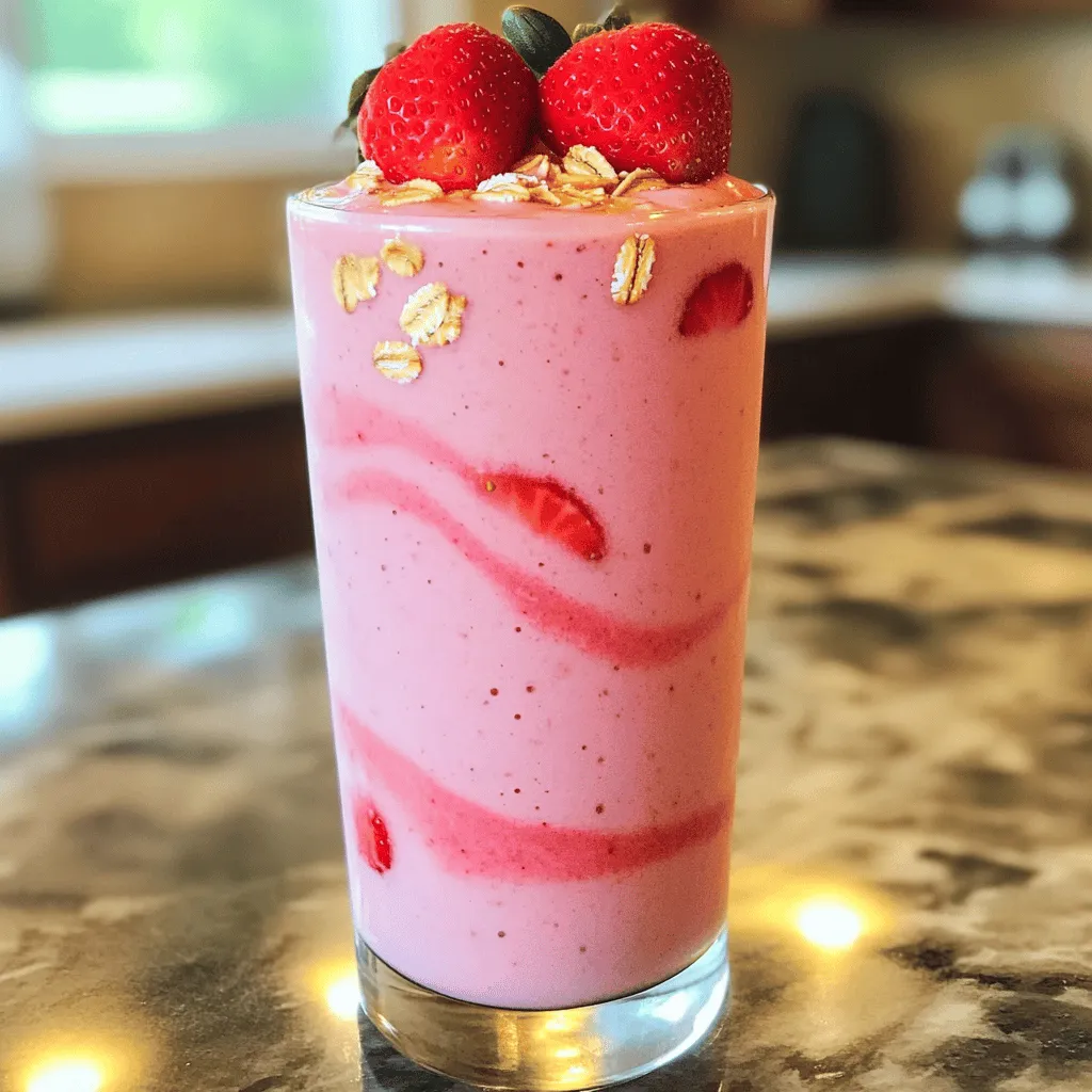 Strawberry Oatmeal Smoothie Simple and Healthy Recipe