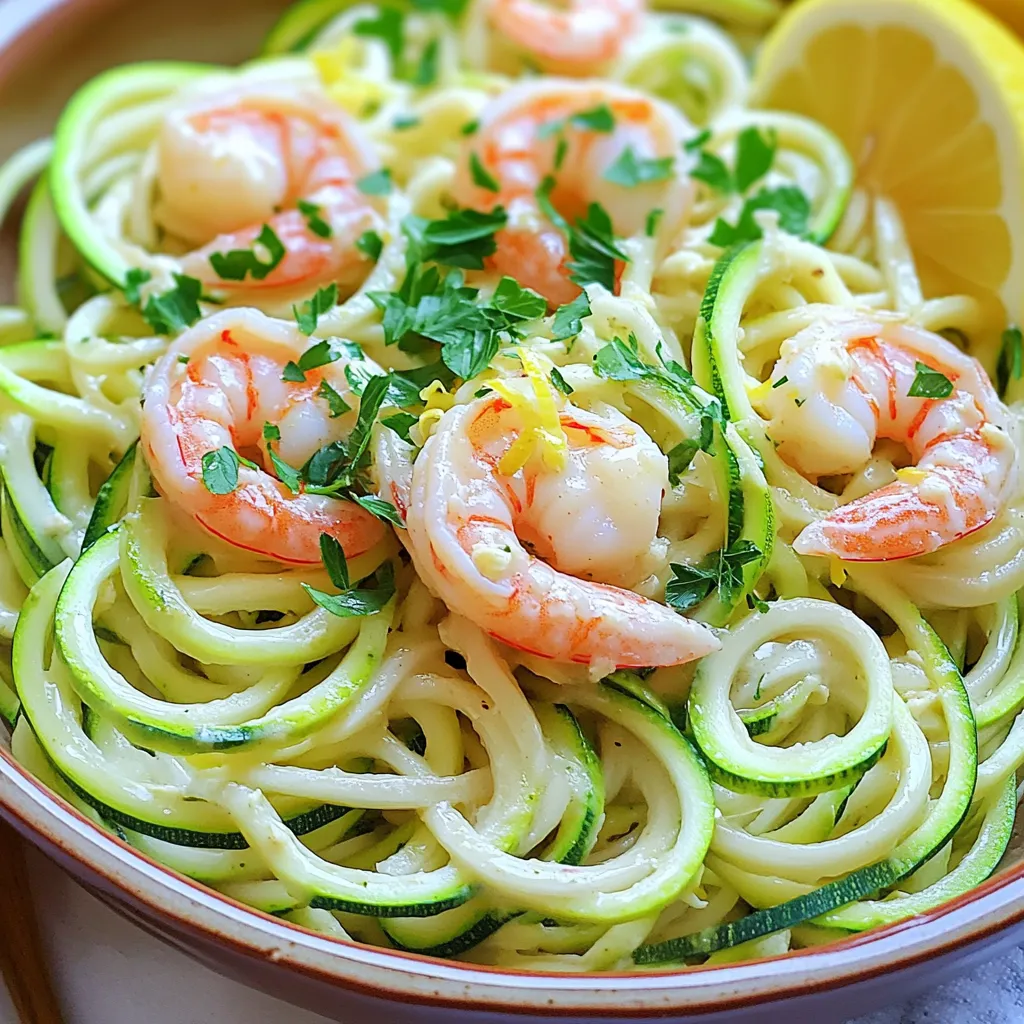 Garlic Butter Shrimp Zoodle Noodles Flavorful Delight