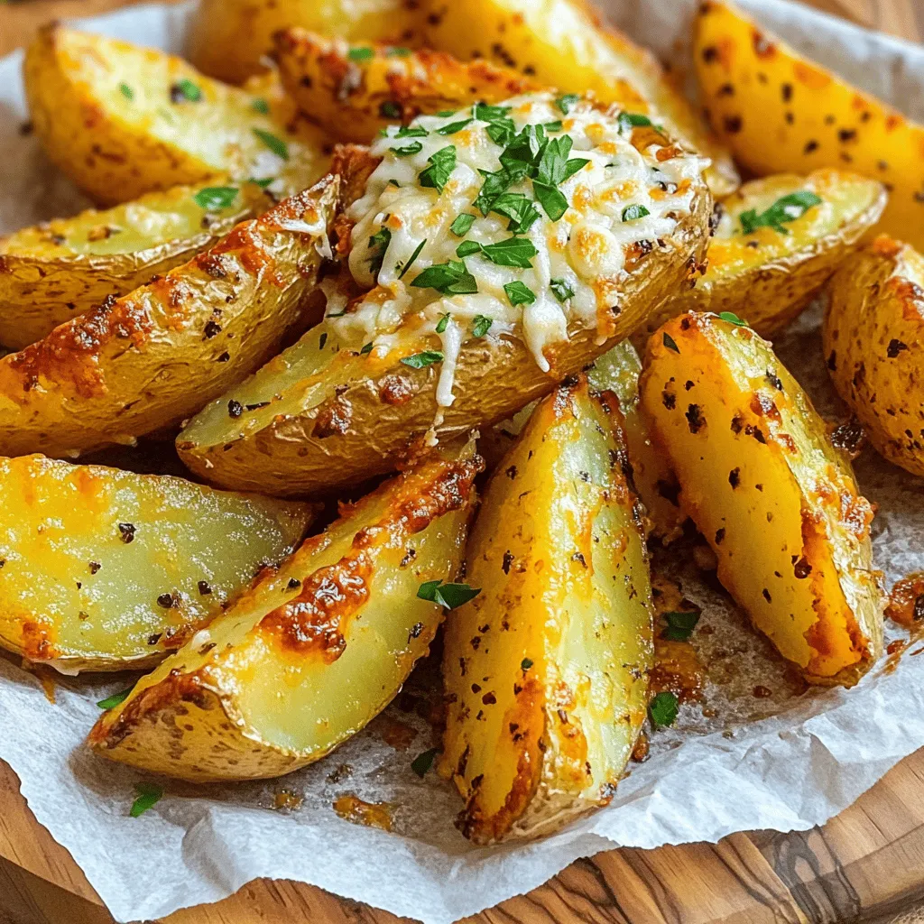 Crispy Garlic Parmesan Potato Wedges Easy Indulgence