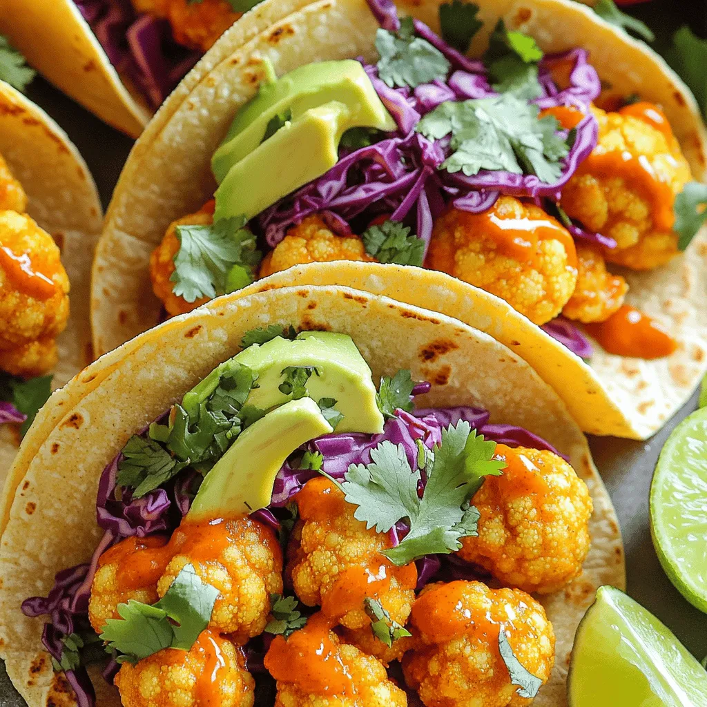 Vegan Buffalo Cauliflower Tacos Crisp and Tangy Treat