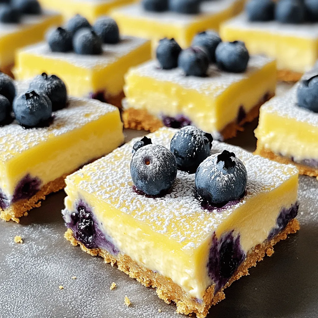 Lemon Blueberry Cheesecake Bars Delightful and Fresh