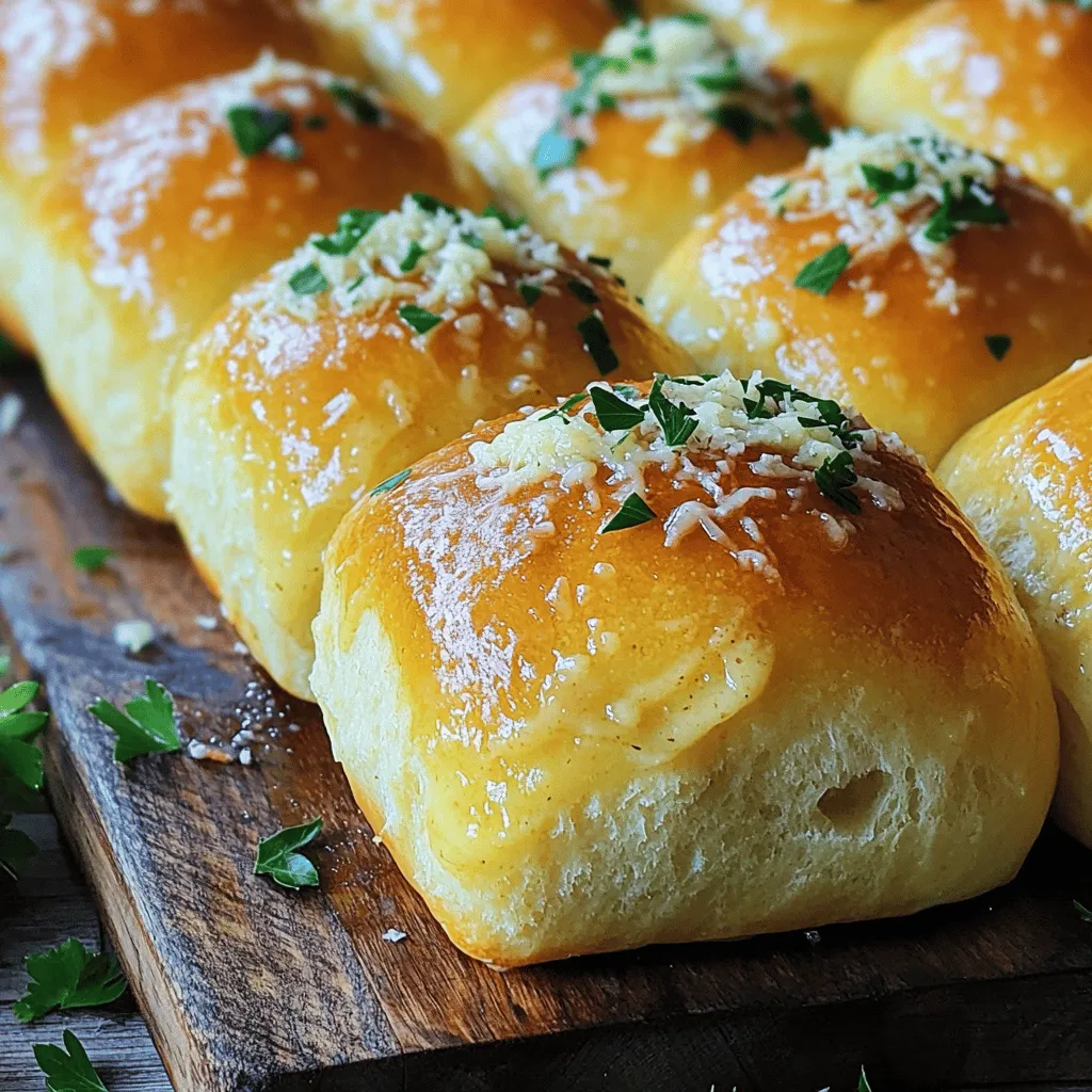 Garlic Parmesan Dinner Rolls Fluffy and Delicious Treat