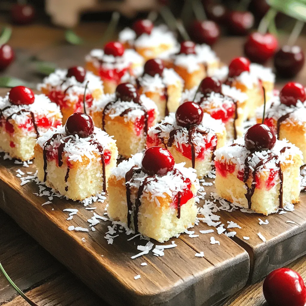 Cherry Coconut Cake Bites Delightful and Simple Treat