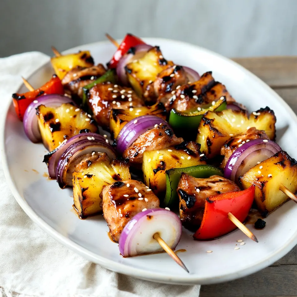 Teriyaki Chicken Pineapple Skewers Tasty and Easy Meal