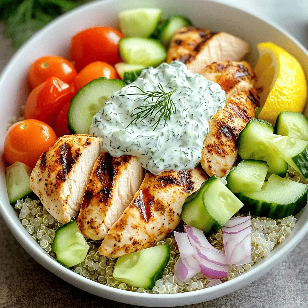 Chicken Tzatziki Bowls Flavorful and Easy Recipe