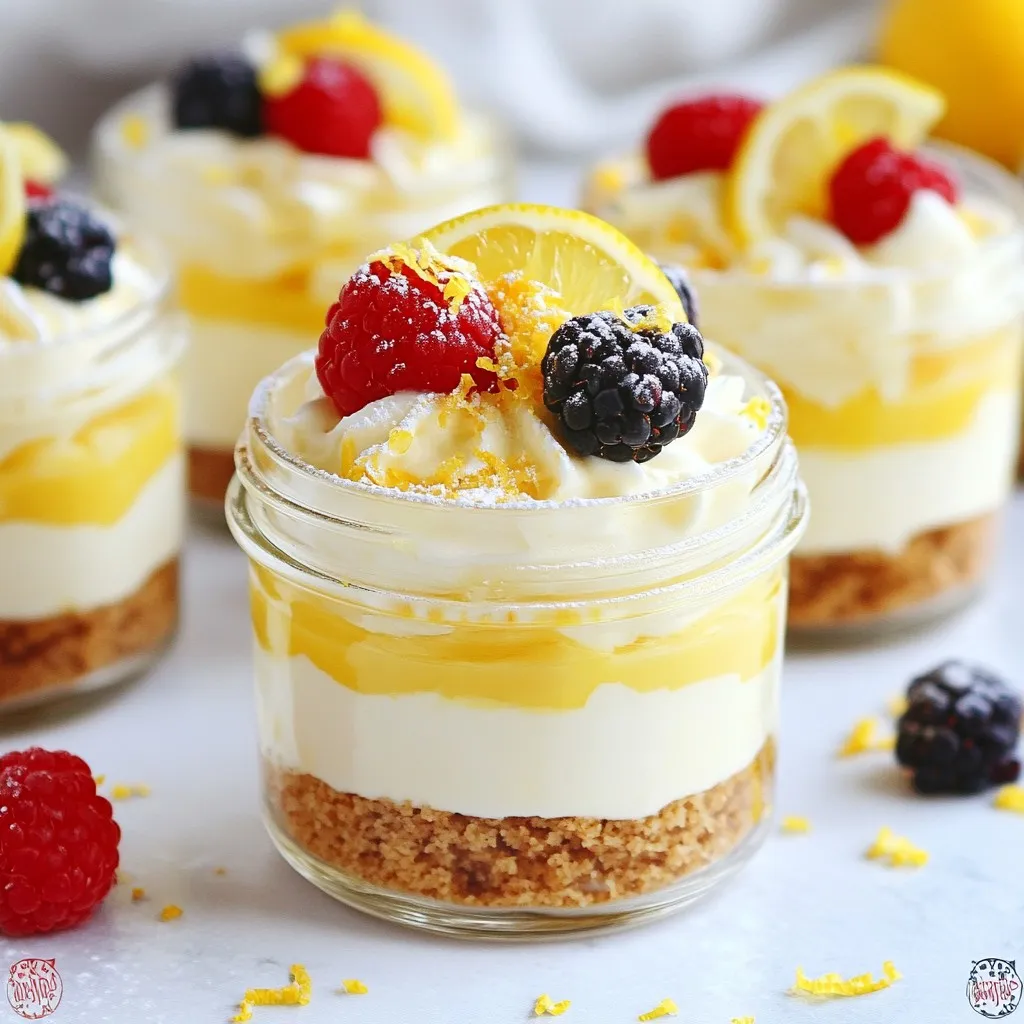 No-Bake Lemon Cheesecake Jars Delightful and Simple