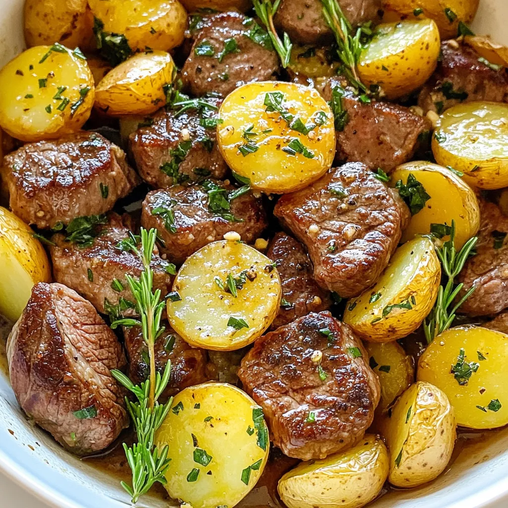 Garlic Butter Steak and Potatoes Skillet Delight