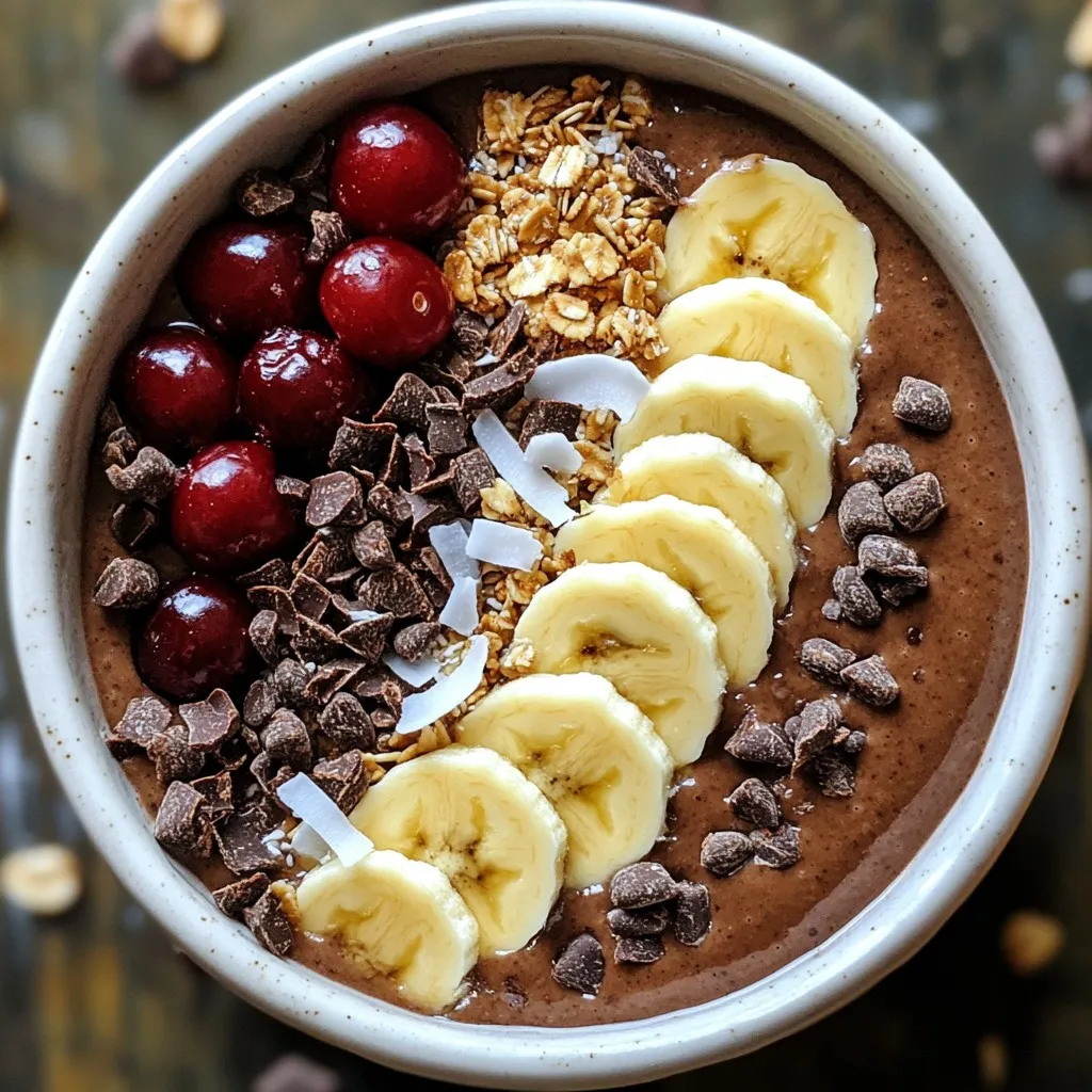 Chocolate Cherry Smoothie Bowl Rich in Flavor