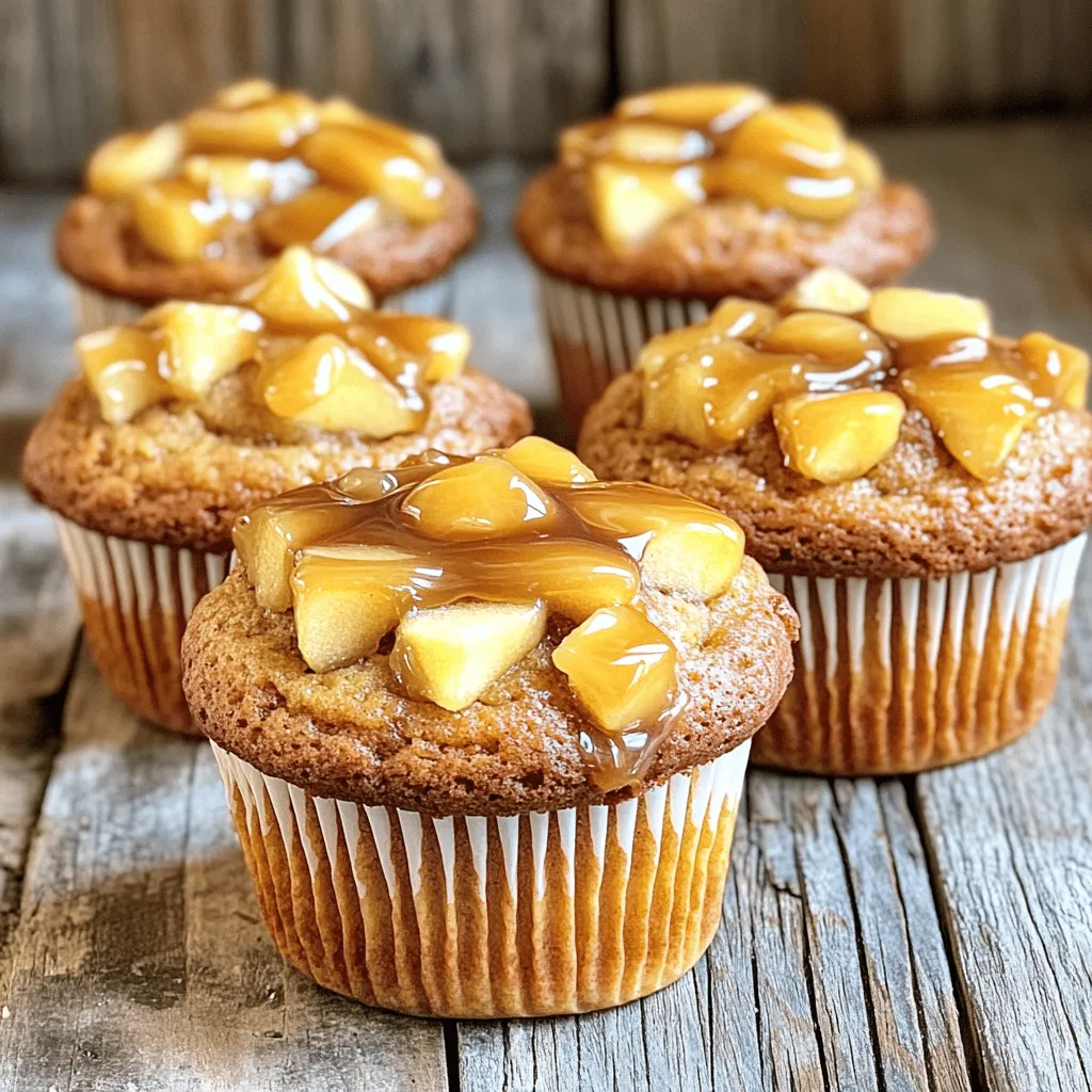 Delicious Apple Cider Caramel Coffee Cake Muffins