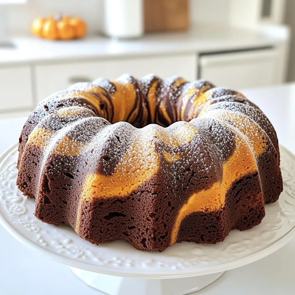 Pumpkin Marble Bundt Cake Delicious Fall Dessert