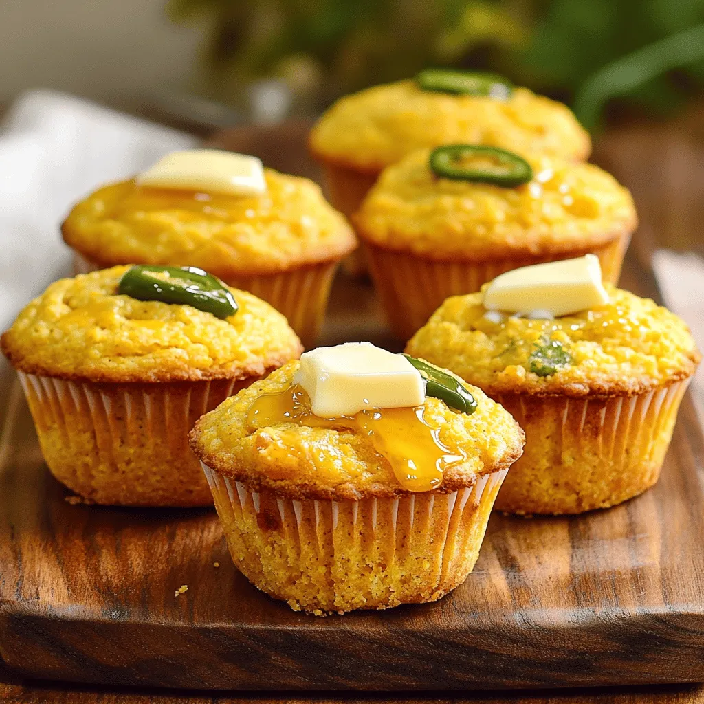 Jalapeño Cheddar Cornbread Muffins Savory and Flavorful
