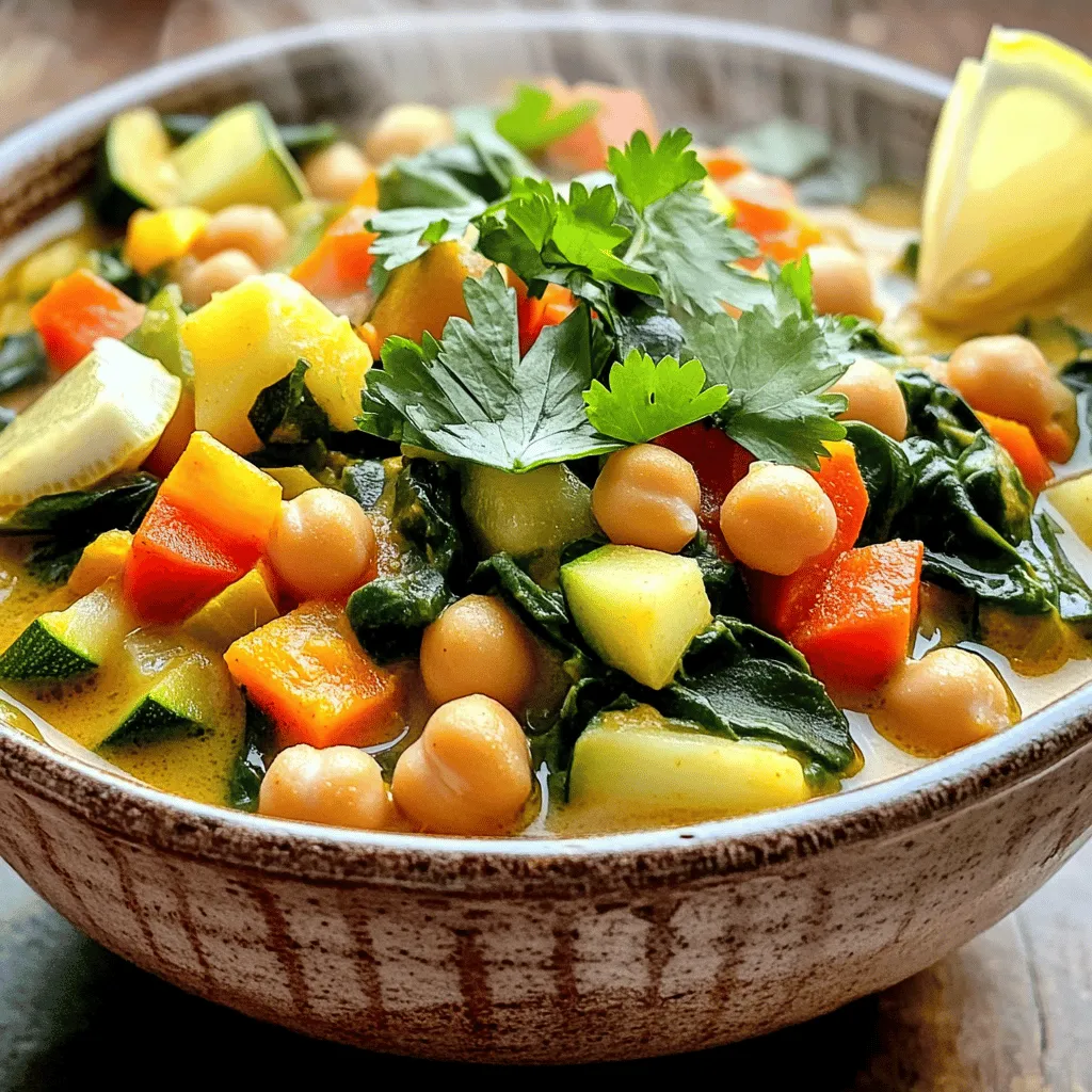 34. Moroccan Chickpea Stew Hearty and Flavorful Dish