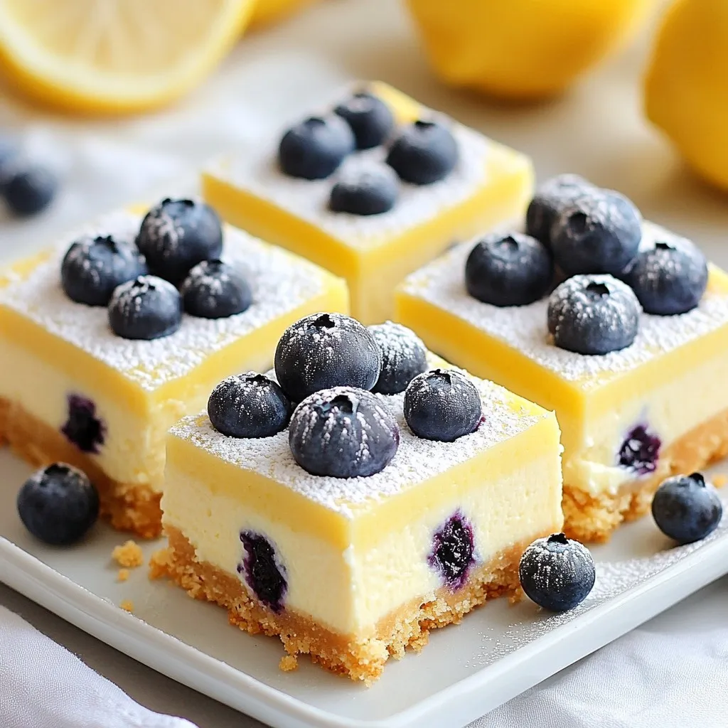 Lemon Blueberry Cheesecake Bars Delightful Dessert Treat