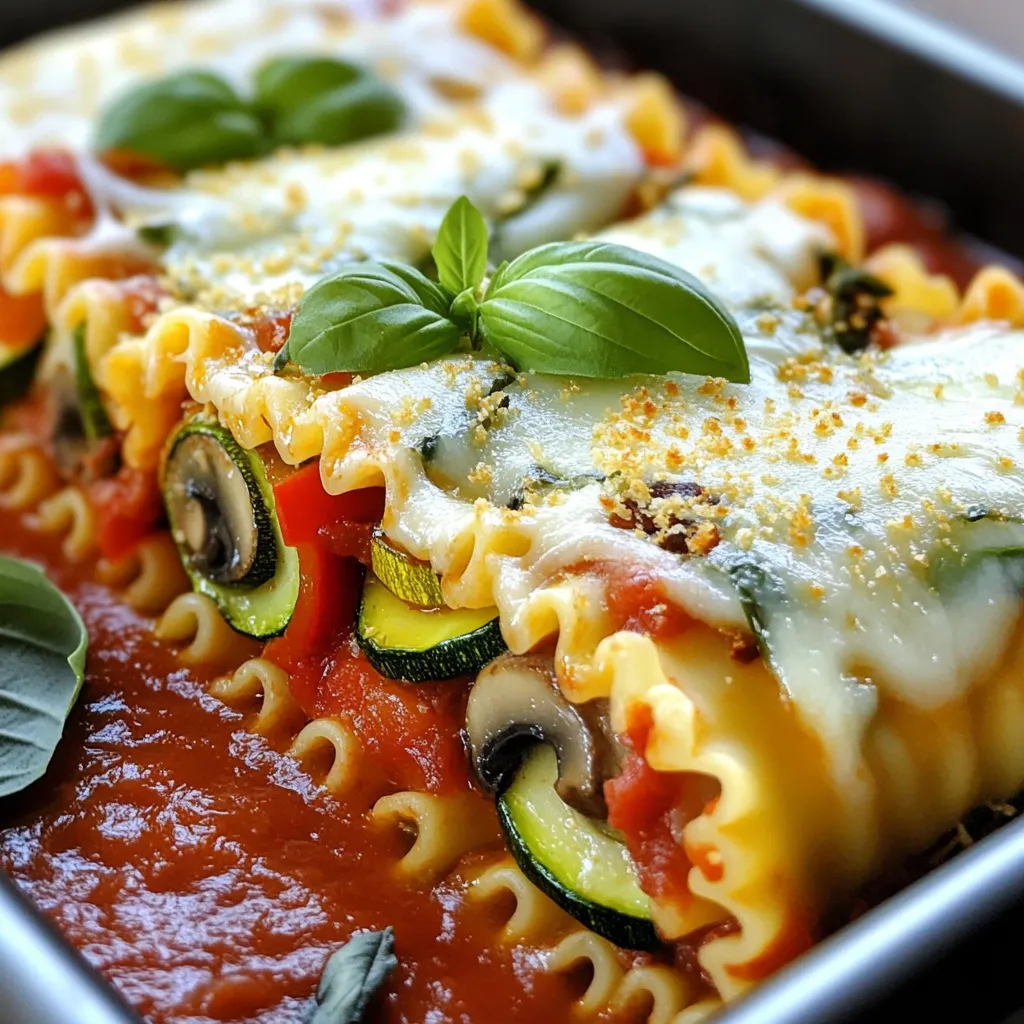 Cozy Roasted Veggie Lasagna Roll-Ups Delightful Dish