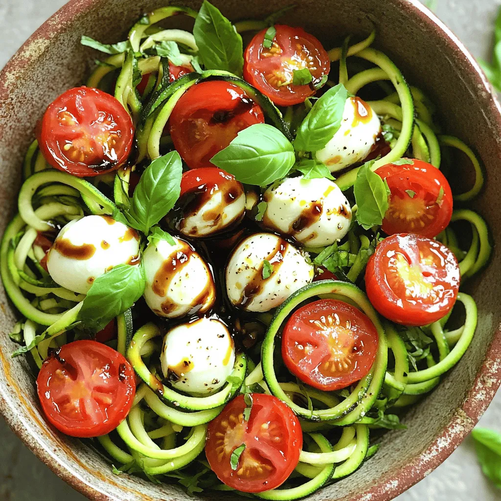 Zucchini Noodle Caprese Salad Fresh and Flavorful Dish