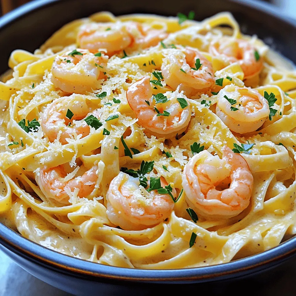 Garlic Parmesan Shrimp Alfredo 15 Minutes Recipe