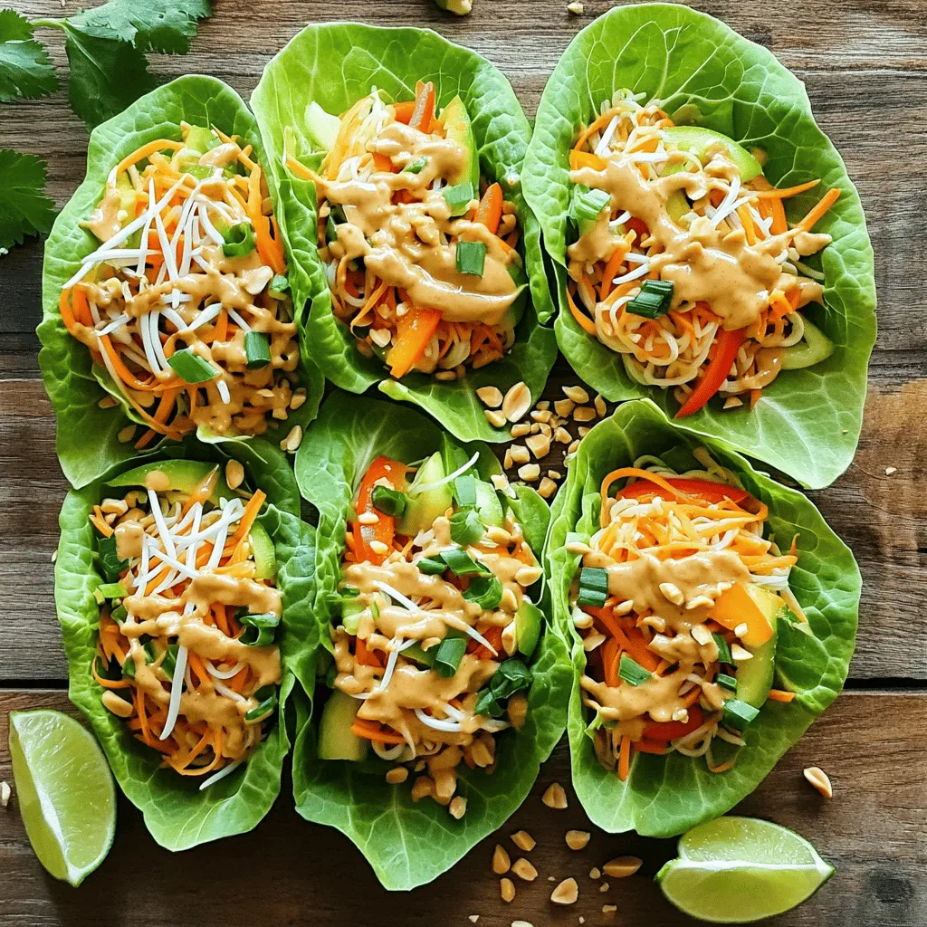 Vegan Pad Thai Lettuce Wraps Fresh and Flavorful Meal