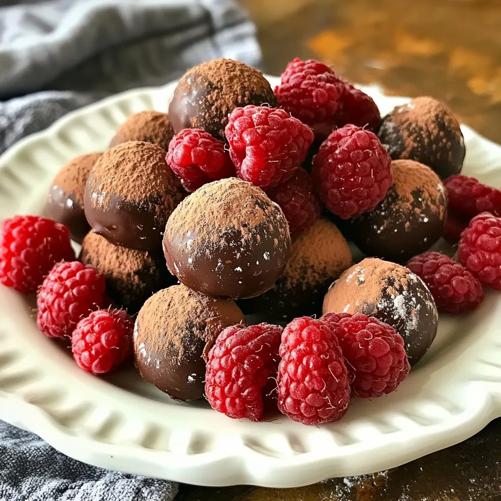 Chocolate Covered Raspberry Truffles Indulgent Delight