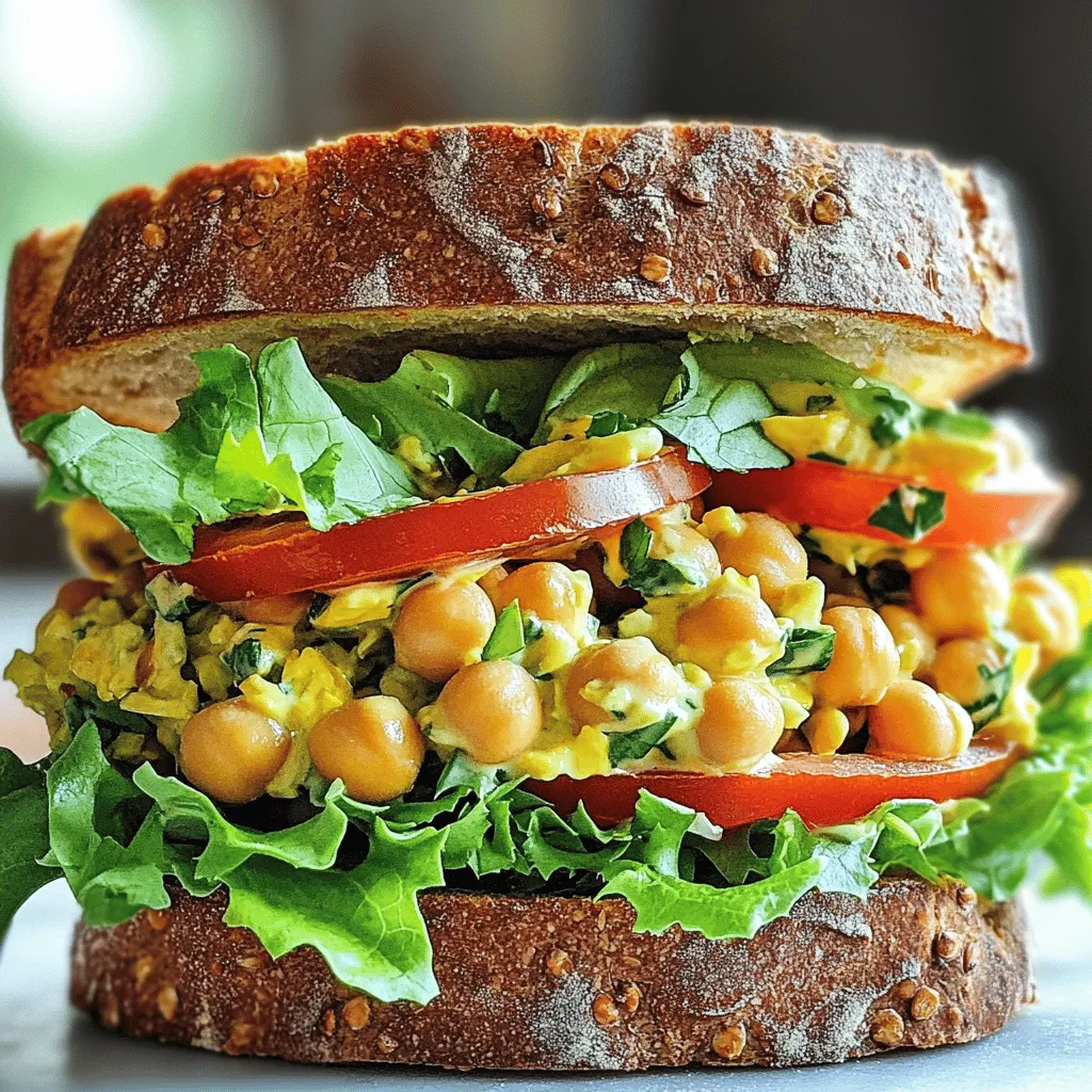 Vegan Chickpea Salad Sandwich Healthy and Tasty Meal