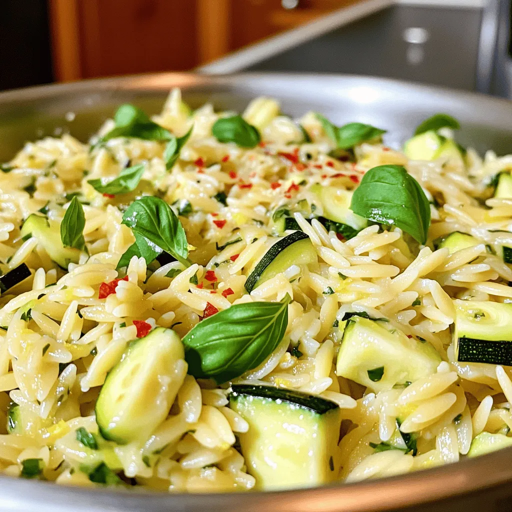 Lemon Basil Zucchini Orzo Flavorful and Fresh Meal