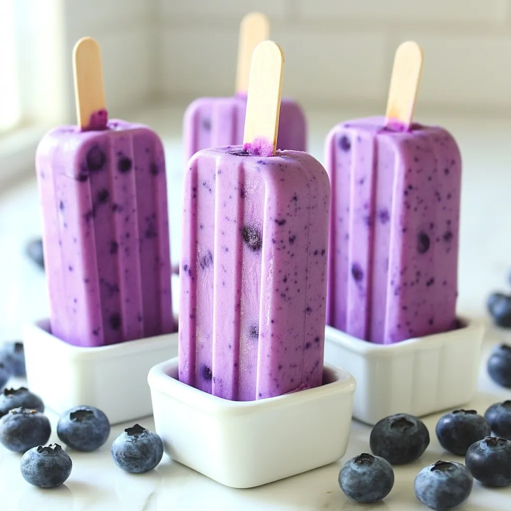 Greek Yogurt Blueberry Popsicles Easy Summer Treat