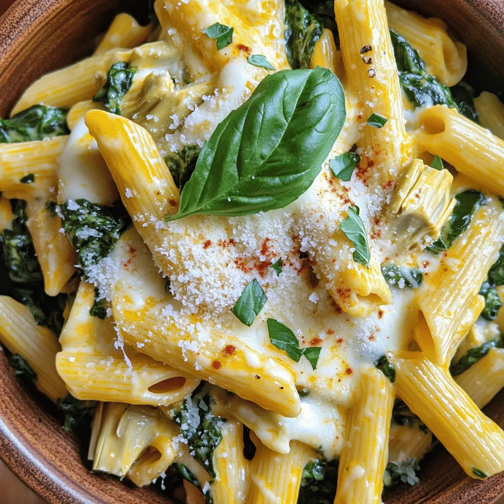 Cheesy Spinach Artichoke Pasta Flavorful Comfort Meal