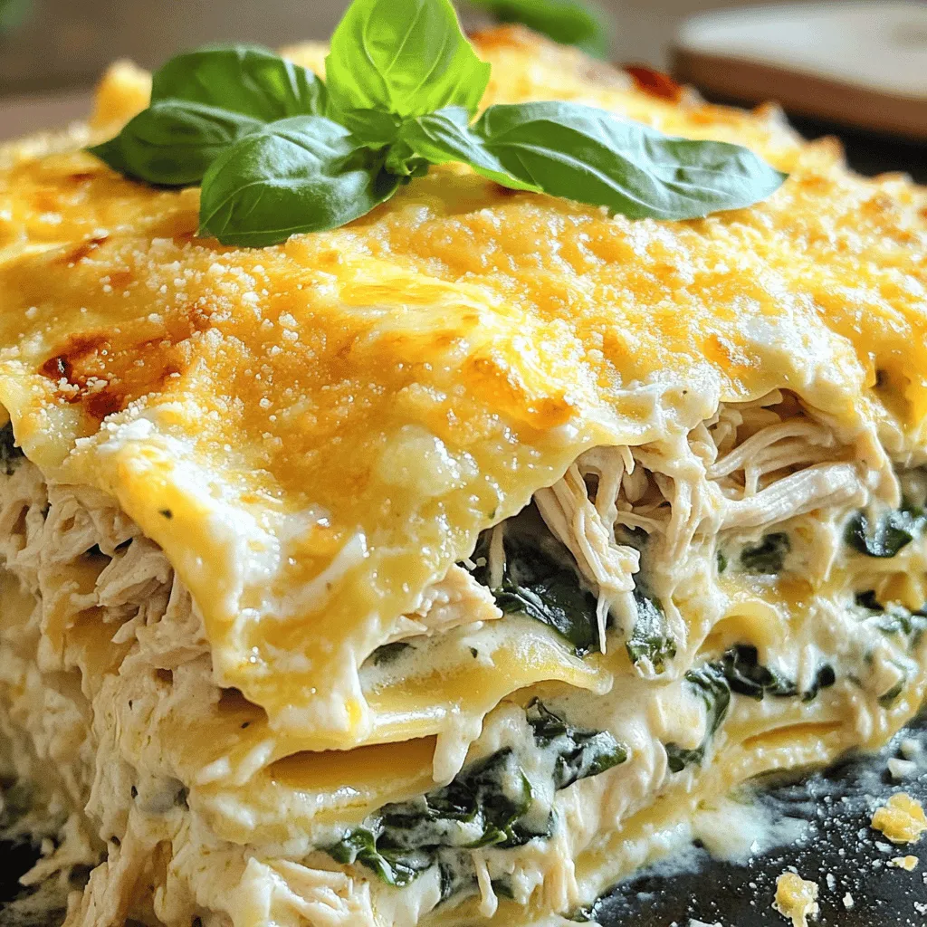 Cheesy Chicken Alfredo Lasagna Simple and Delicious