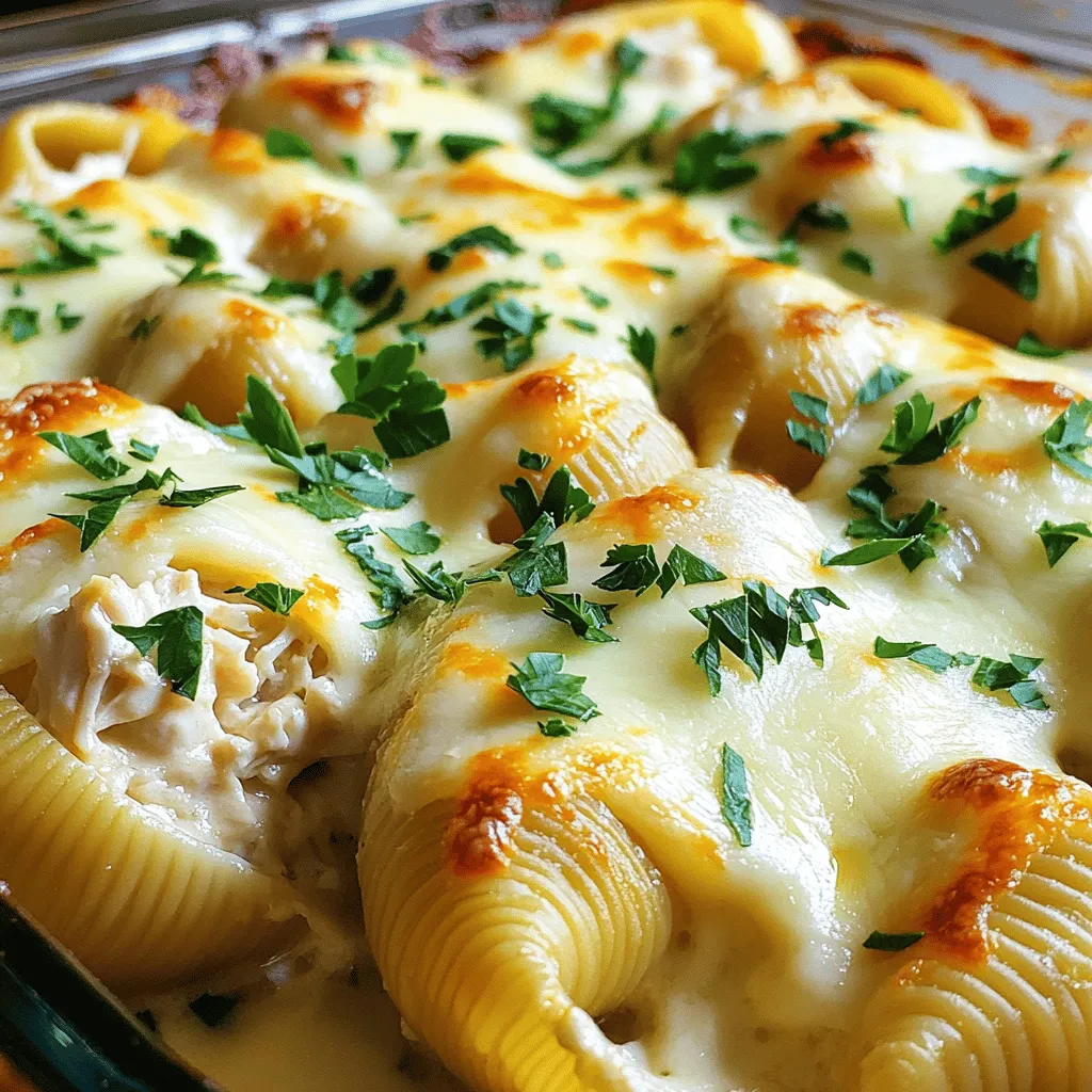 Chicken Alfredo Stuffed Shells Delightful Recipe