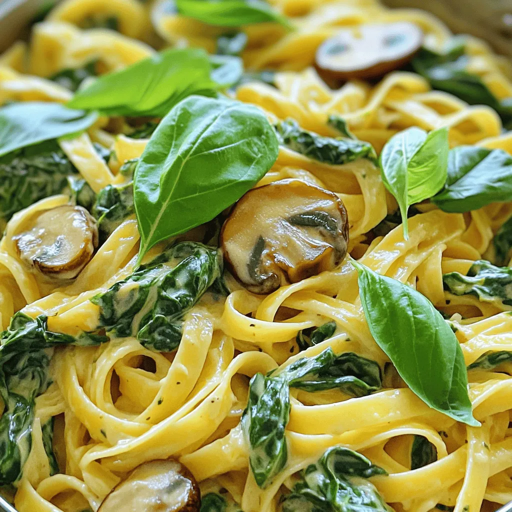 Creamy Spinach Mushroom Pasta Irresistible Delight
