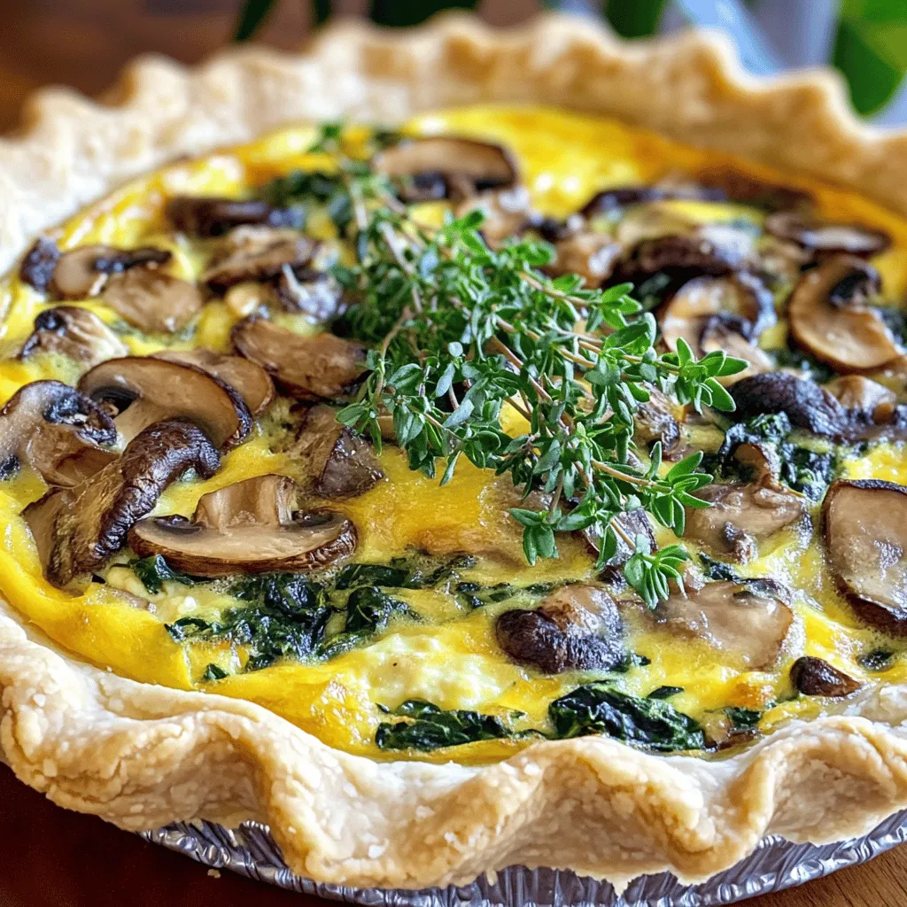 30. Mushroom and Spinach Quiche Flavorful and Easy Dish