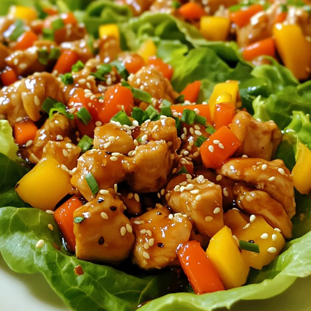 Teriyaki Chicken Lettuce Wraps Tasty and Healthy Meal