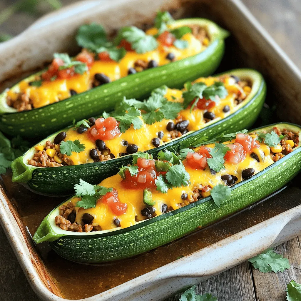 Taco Stuffed Zucchini Boats Flavorful and Healthy Meal