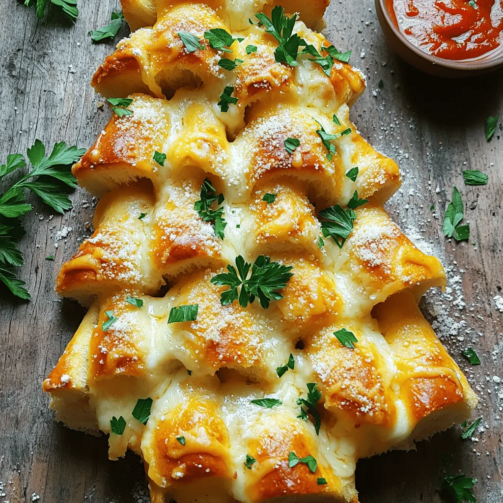 Cheesy Pull-Apart Christmas Tree Bread Delightful Recipe