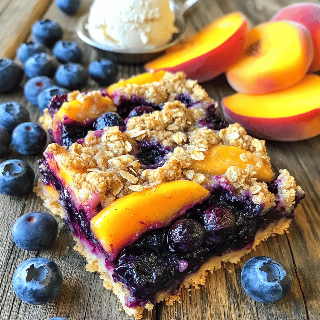 Blueberry Peach Crumble Bars Irresistible Dessert Treat