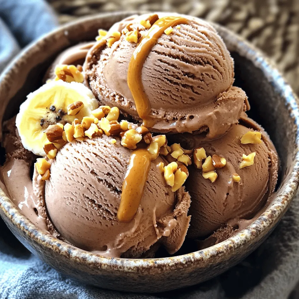 Chocolate Peanut Butter Banana Ice Cream Delight