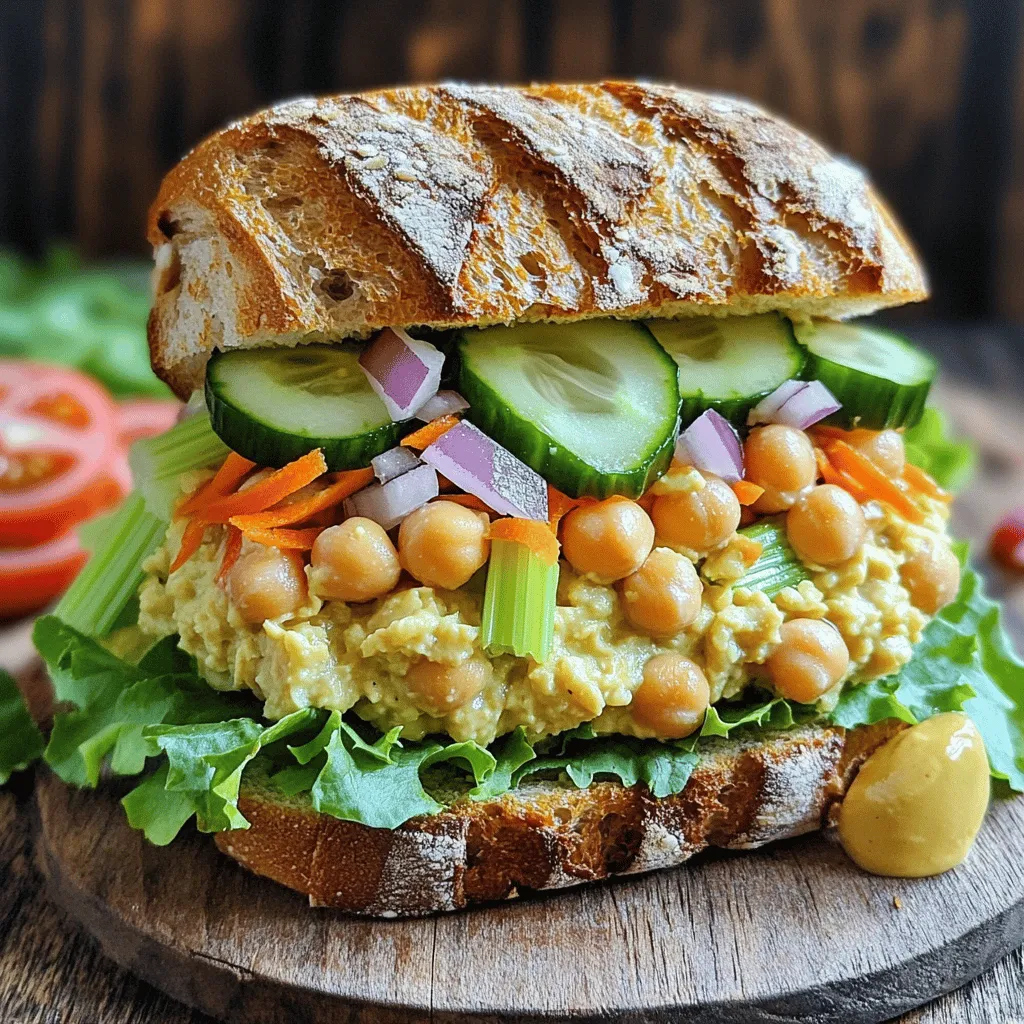 Vegan Chickpea Salad Sandwich Fresh and Flavorful Meal