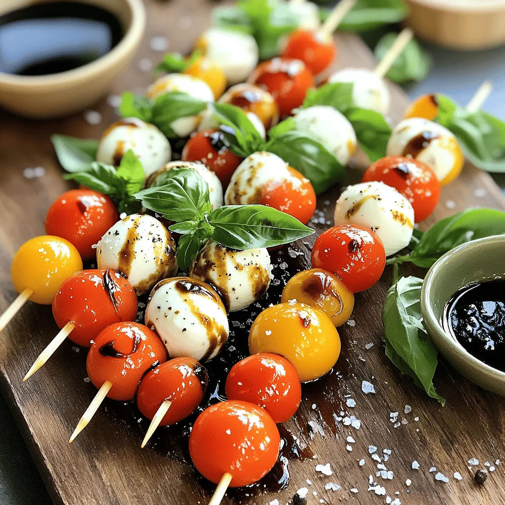 Balsamic Glazed Caprese Skewers Tasty and Simple Bite
